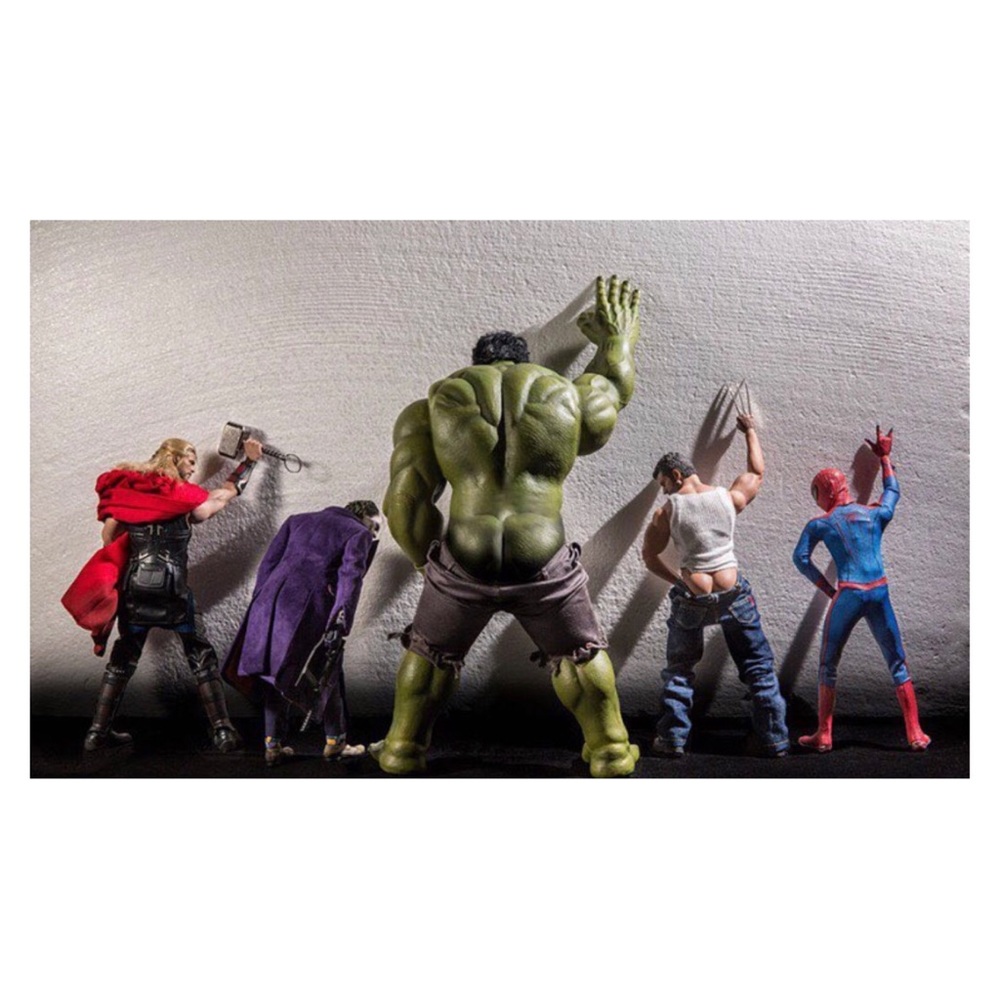 Superhero Action Figure Print